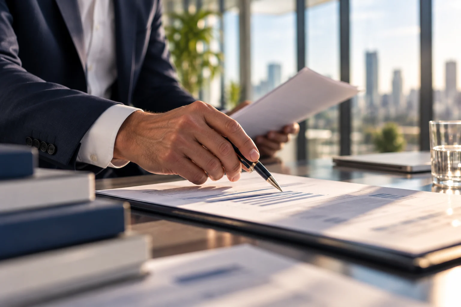 Persoon ondertekent een document